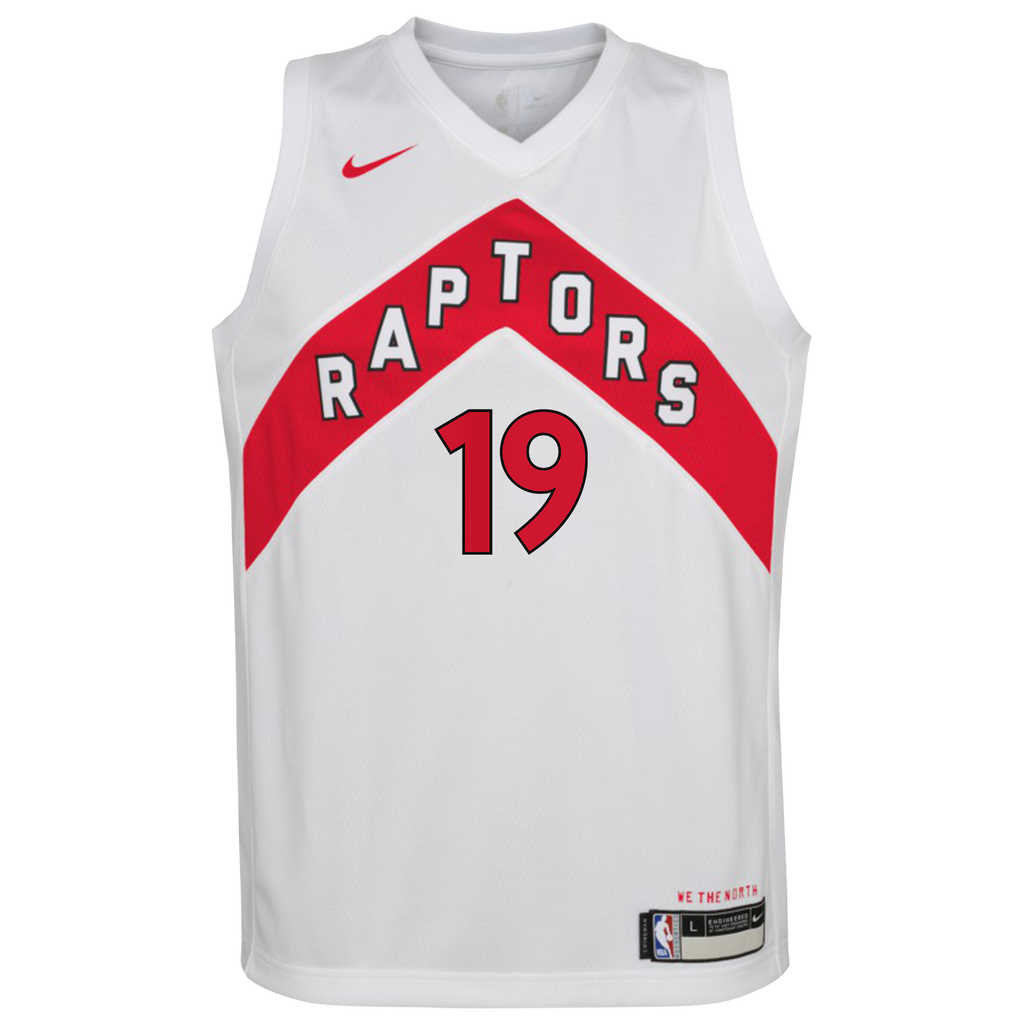 Toronto Raptors Nike Association Edition Swingman Jersey - White - Jakob Poeltl - Youth