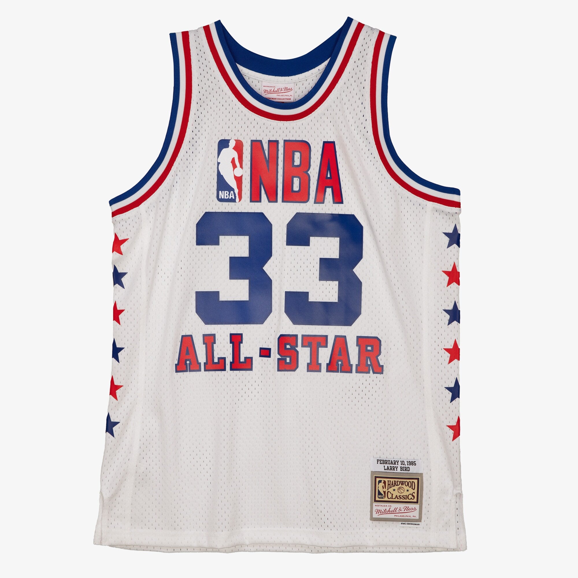 NBA Mitchell & Ness Larry Bird 1985 All-Star Swingman Authentic Jersey - White
