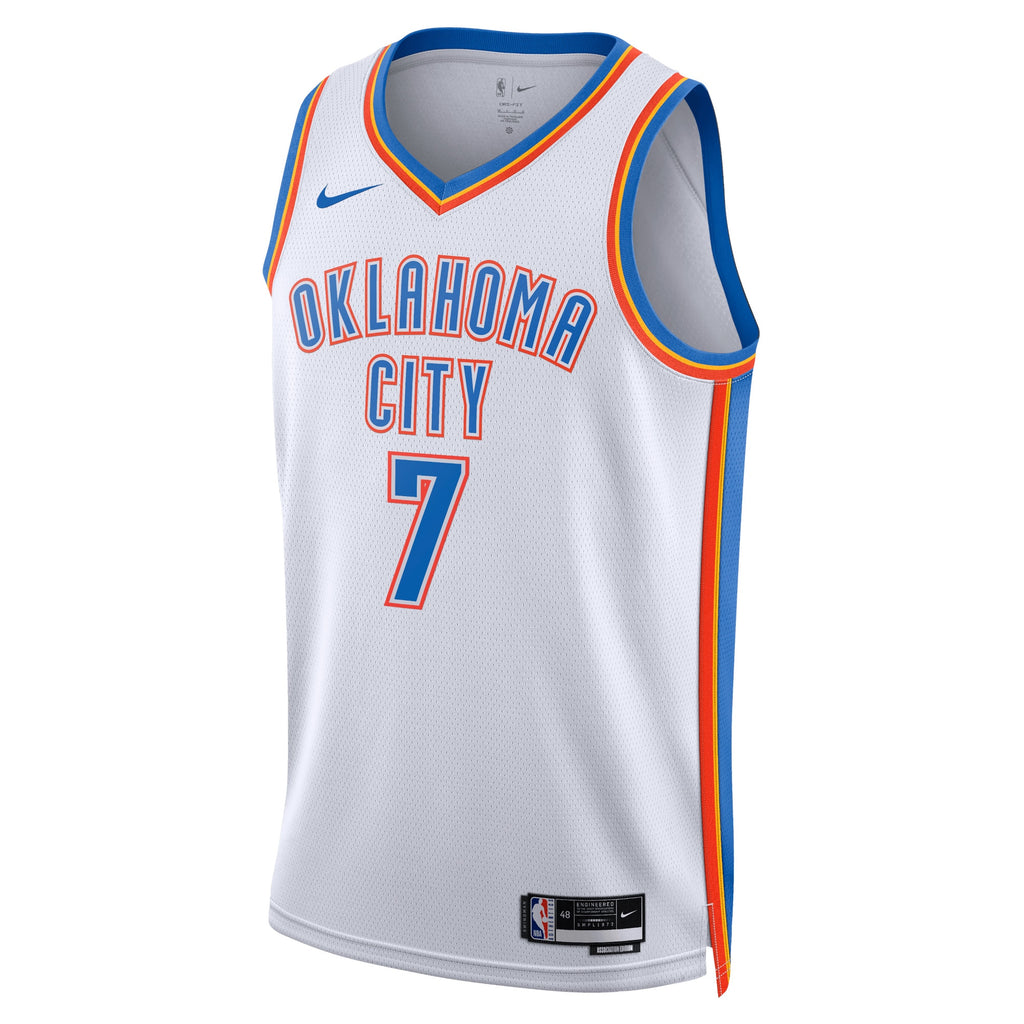 Oklahoma City Thunder Nike Association Edition Swingman Jersey - White - Chet Holmgren - Unisex