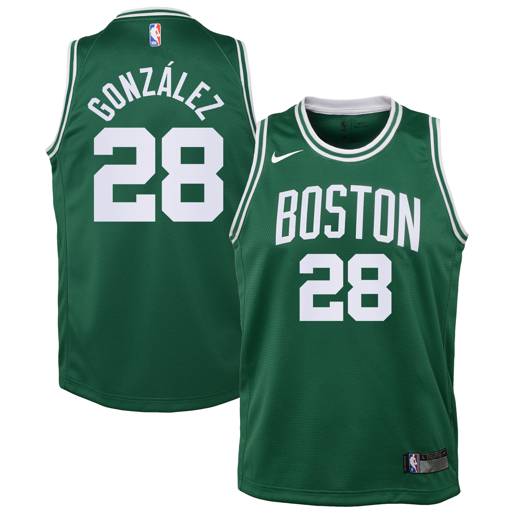 Boston Celtics Nike Icon Edition Swingman Jersey - Kelly Green - Hugo González - Youth