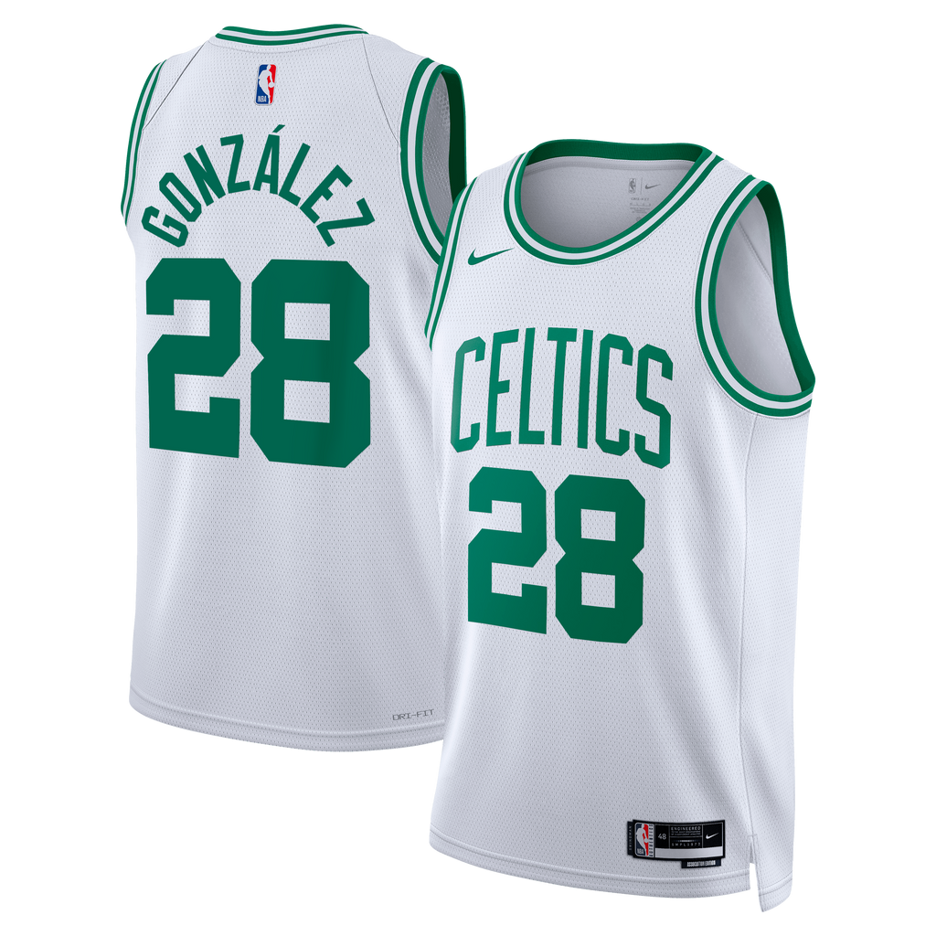 Boston Celtics Nike Association Edition Swingman Jersey - White - Hugo González - Unisex