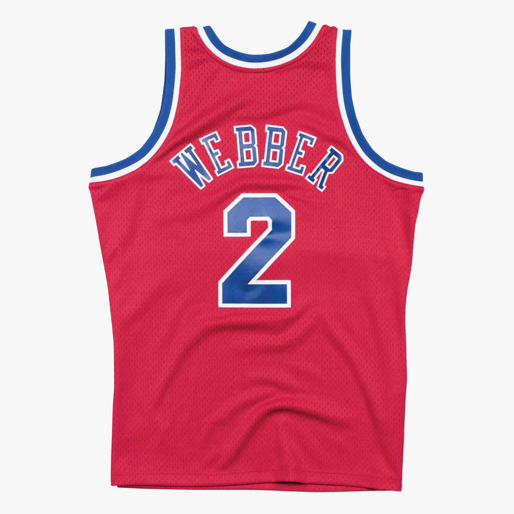 Washington Bullets Mitchell & Ness Chris Webber 1994 Swingman Road Authentic Jersey - Scarlet