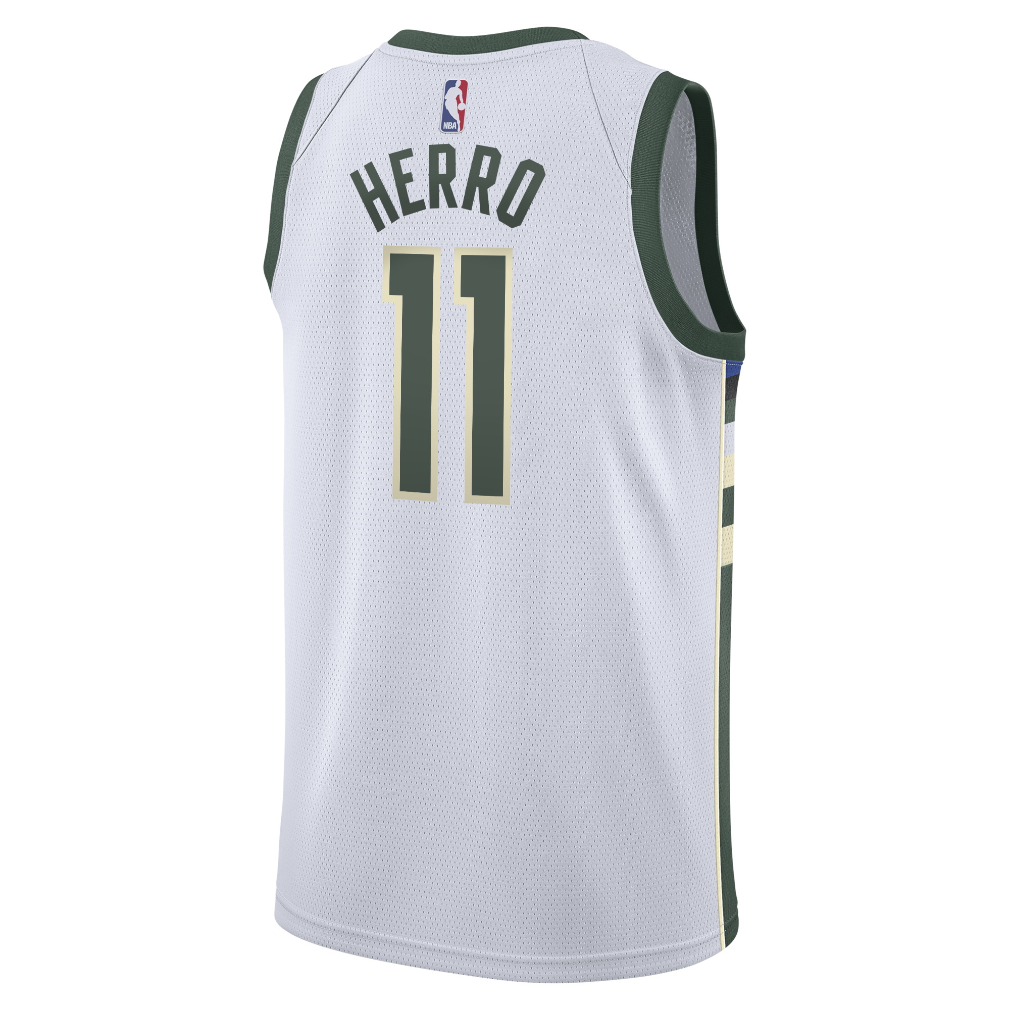 Milwaukee Bucks Nike Association Edition Swingman Jersey - White - Tyler Herro - Youth