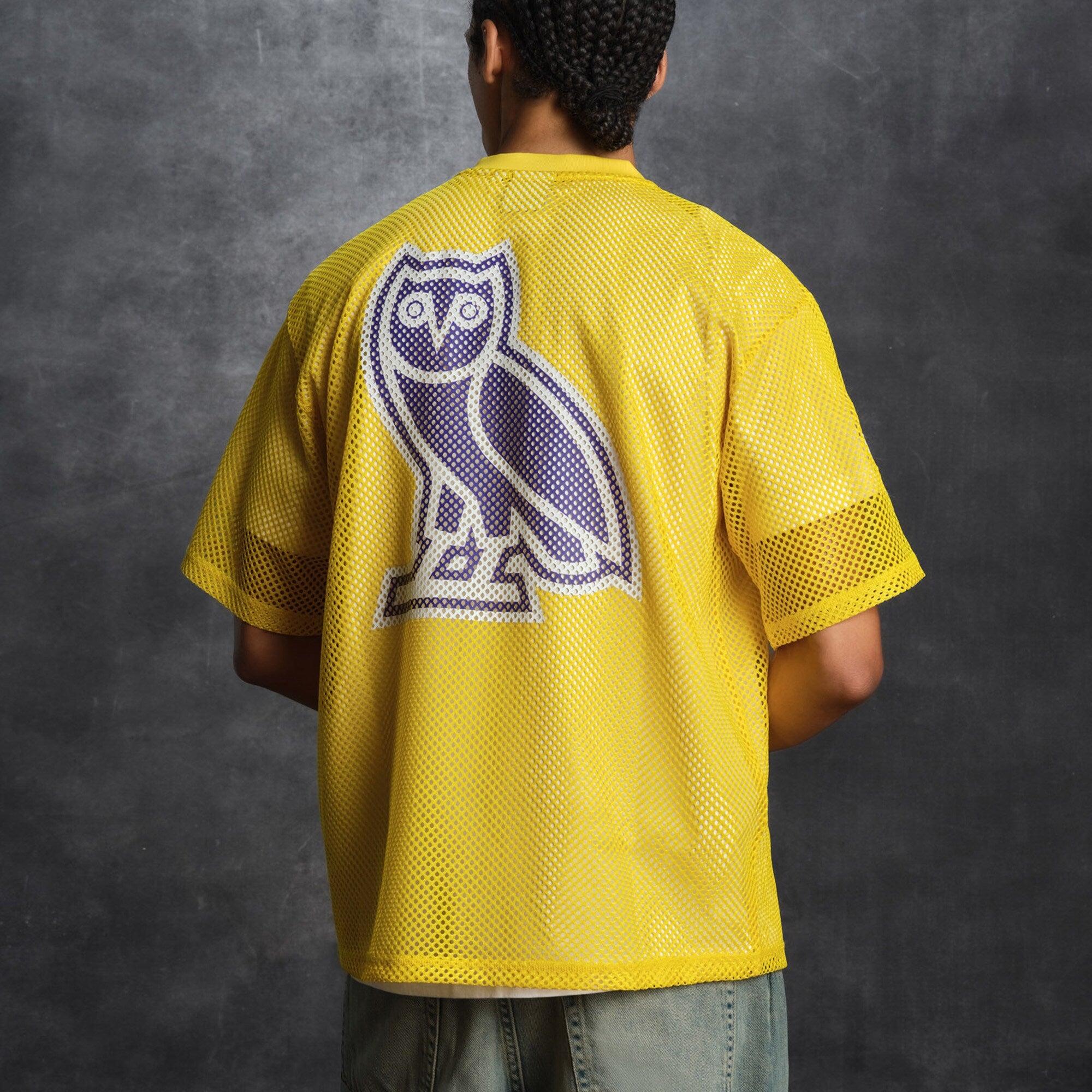 Los Angeles Lakers X OVO Mesh Football Jersey - Mens
