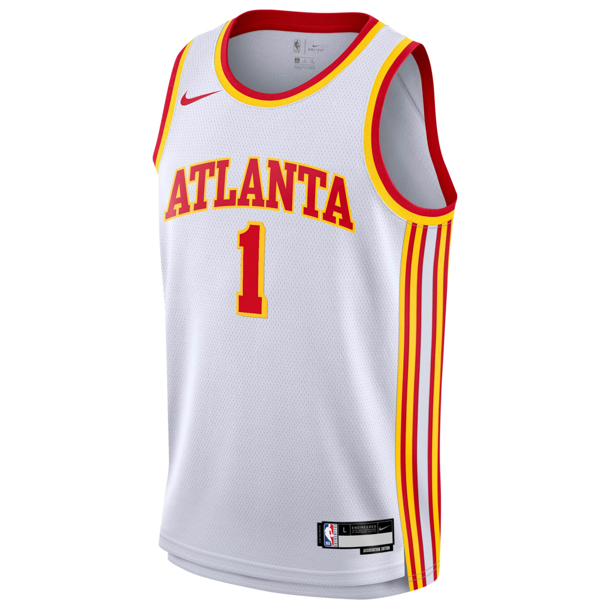 Atlanta Hawks Nike Association Edition Swingman Jersey - White - Jalen Johnson - Youth