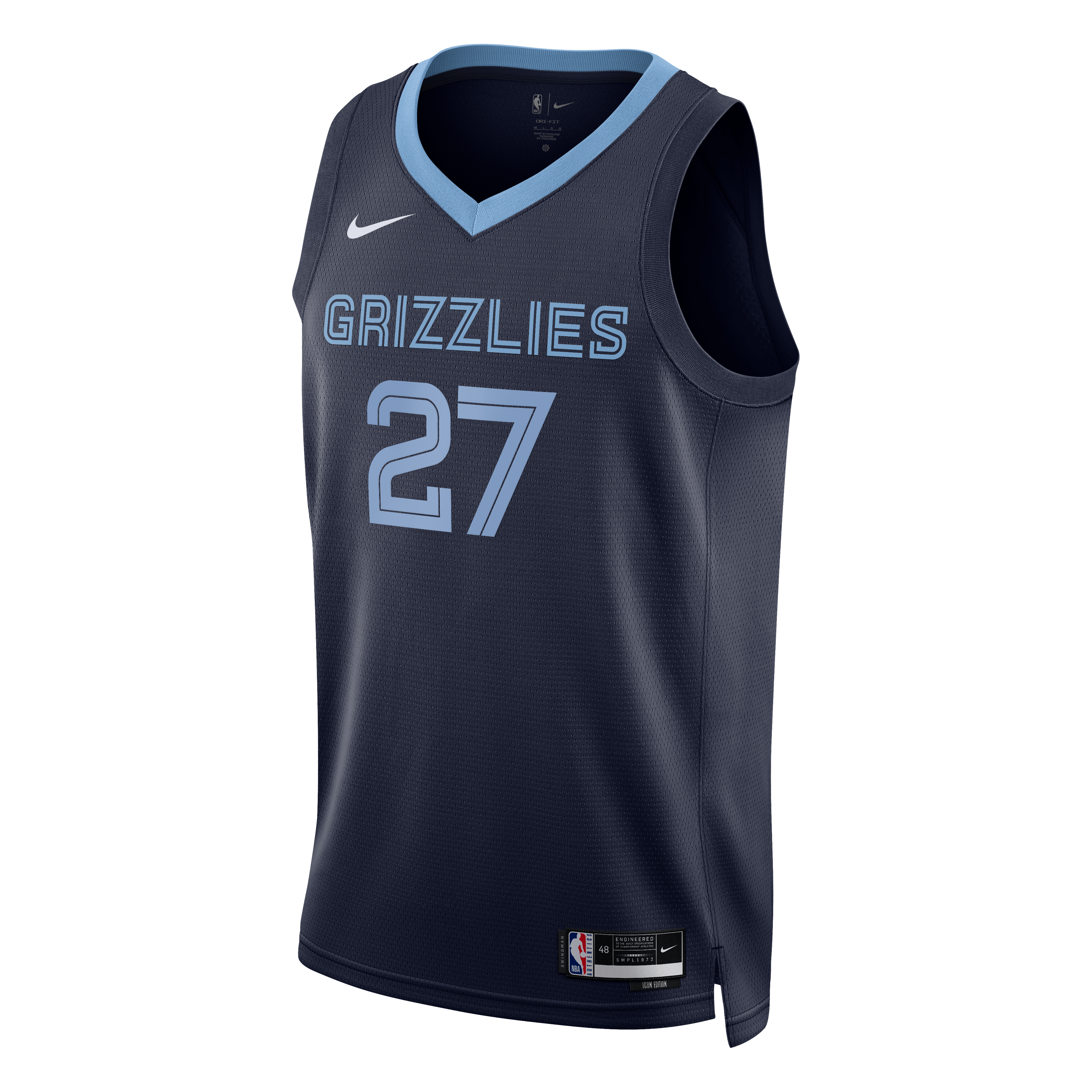 Memphis Grizzlies Nike Icon Swingman Jersey - Black - Cameron Boozer - Unisex