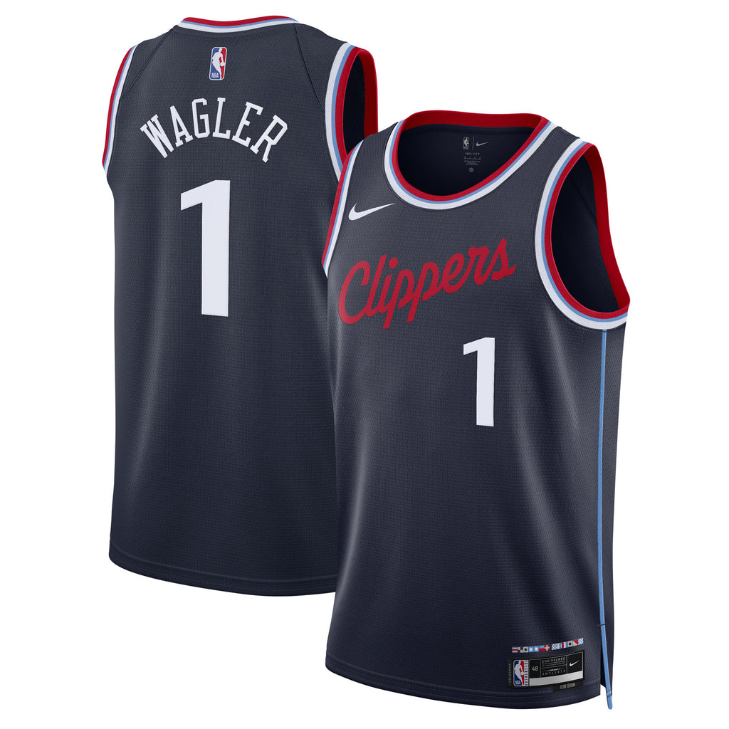 LA Clippers Nike Replica Icon Swingman Jersey - Navy - Keaton Wagler - Unisex