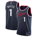 LA Clippers Nike Replica Icon Swingman Jersey - Navy - Keaton Wagler - Unisex