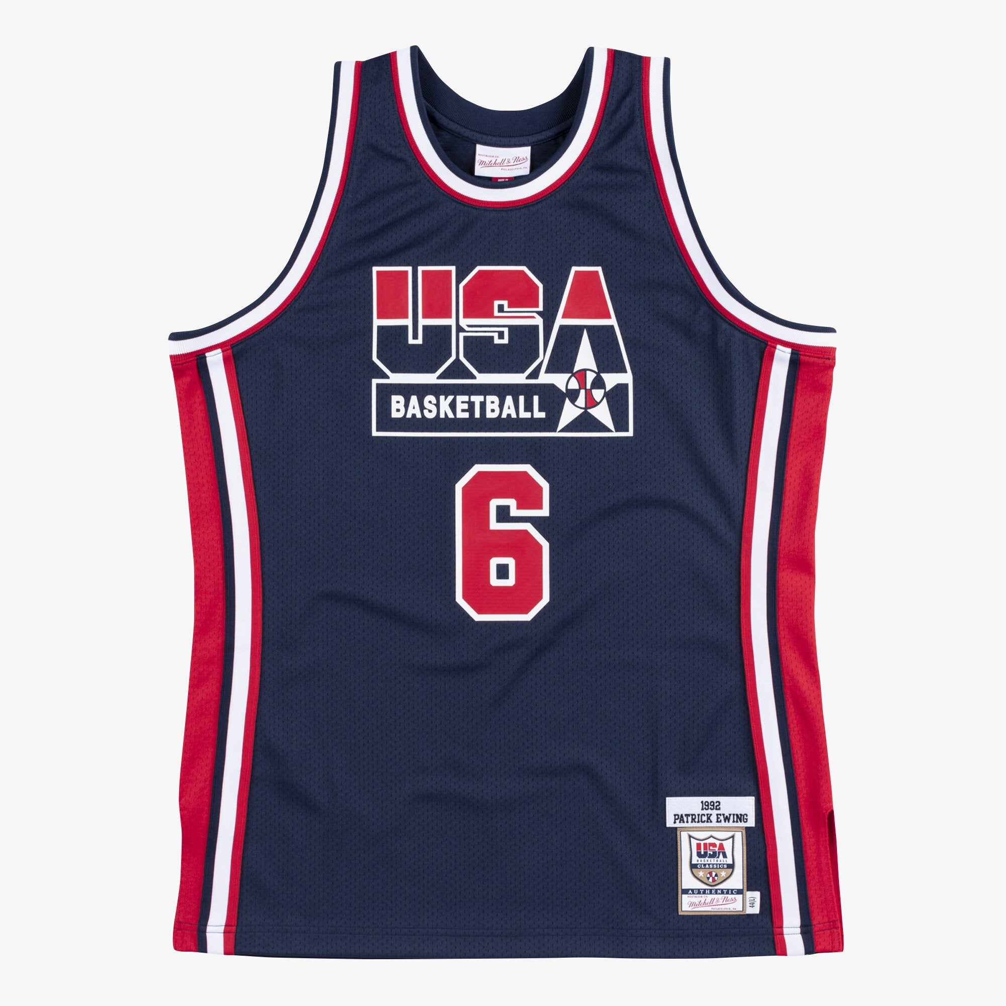 USA Basketball Mitchell & Ness Authentic Jersey Patrick Ewing 1992 Navy