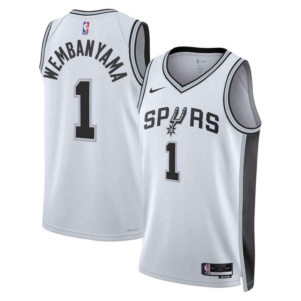 San Antonio Spurs Nike Association Edition Swingman Jersey - White - Victor Wembanyama - Unisex