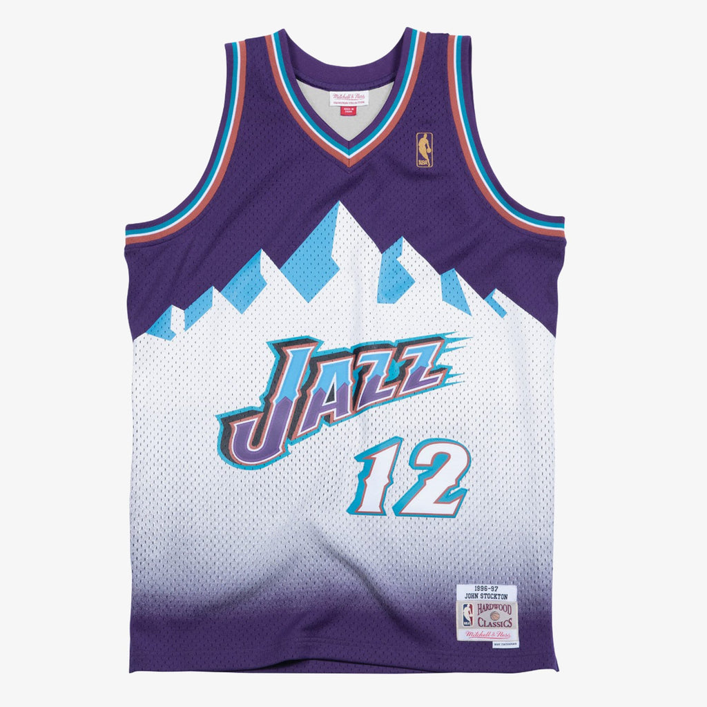 Utah Jazz Mitchell & Ness Swingman Jersey Road John Stockton 1996-97