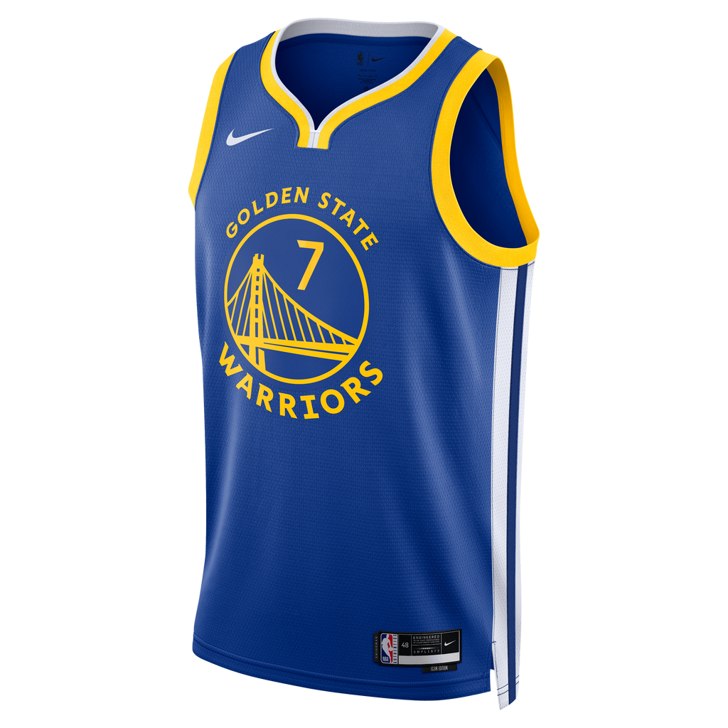 Golden State Warriors Nike Icon Edition Swingman Jersey - Royal - Kristaps Porziņģis - Unisex