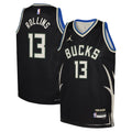 Milwaukee Bucks Jordan Brand Statement Edition Swingman Jersey - Hunter Green - Ryan Rollins - Youth