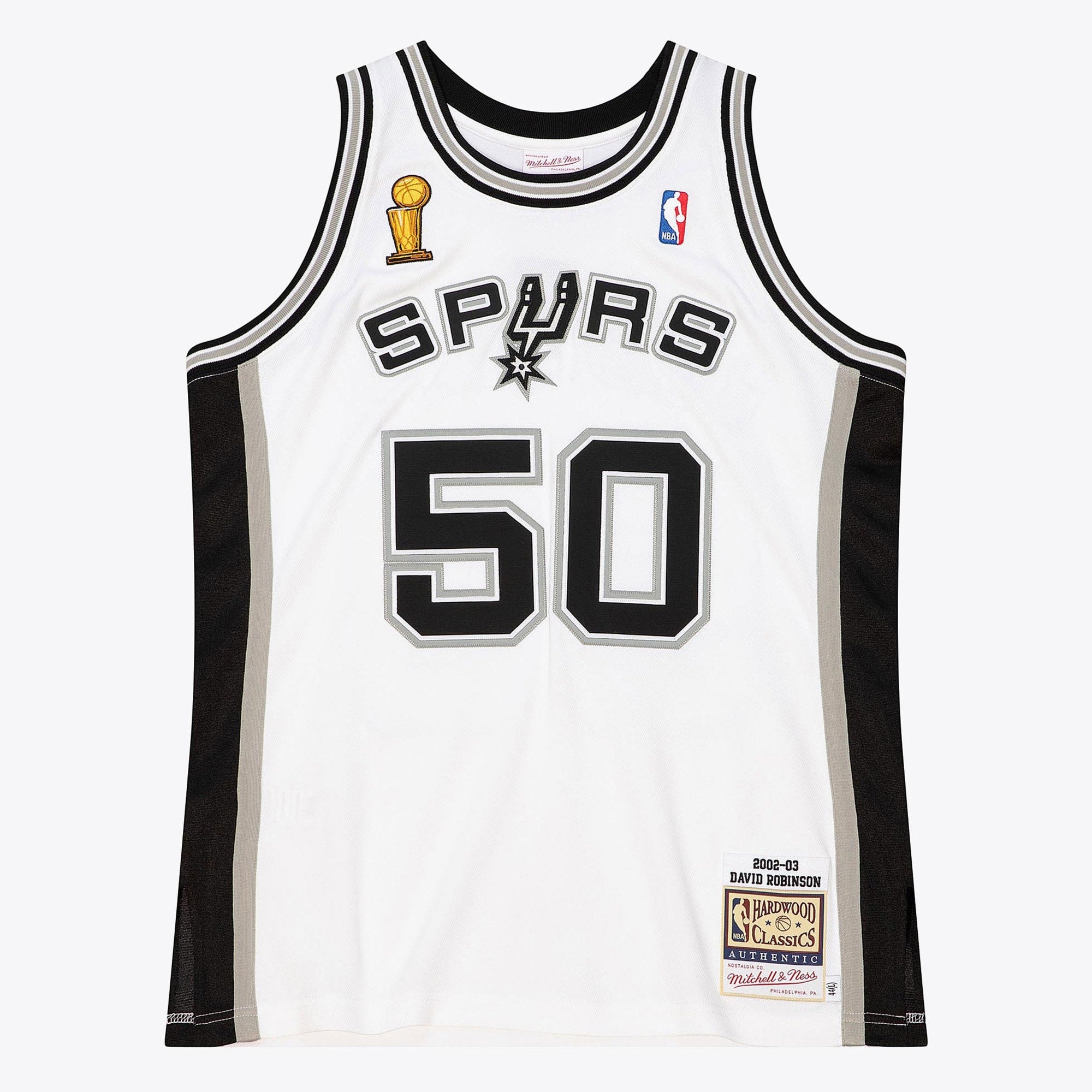 San Antonio Spurs Mitchell & Ness David Robinson 2002 Home Finals Authentic Jersey - White