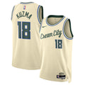 Milwaukee Bucks Nike 2025/26 City Edition Swingman Jersey - Cream - Kyle Kuzma - Unisex