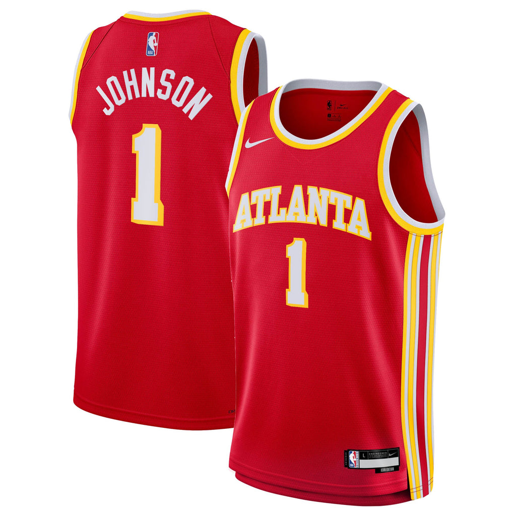 Atlanta Hawks Nike Icon Edition Swingman Jersey - Red - Jalen Johnson - Youth