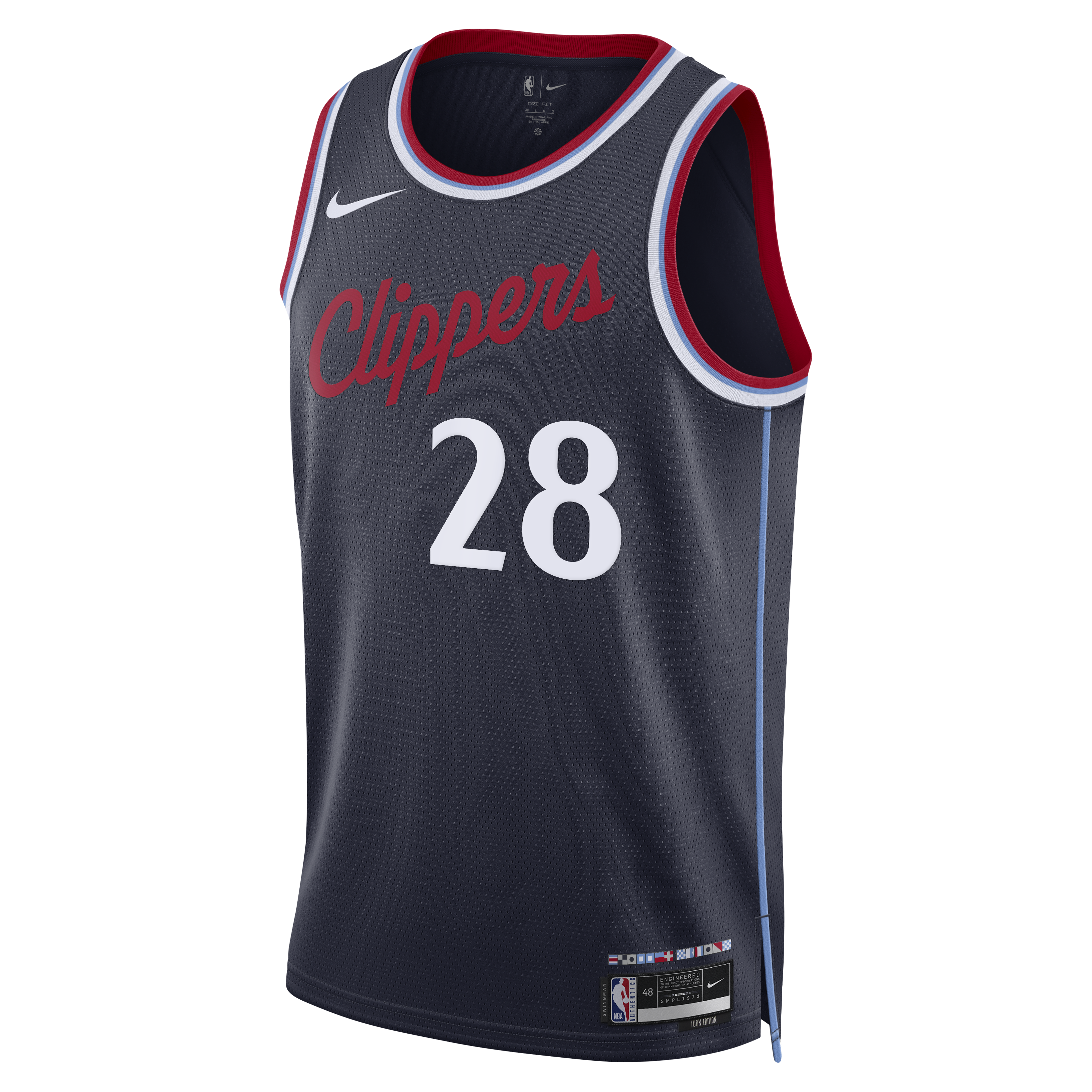Los Angeles Clippers Nike Replica Icon Edition Swingman Jersey - Navy - Rui Hachimura - Youth