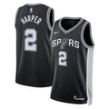 San Antonio Spurs Nike Icon Edition Swingman Jersey NBA 2025 First Round Draft Pick - Black - Dylan Harper - Youth