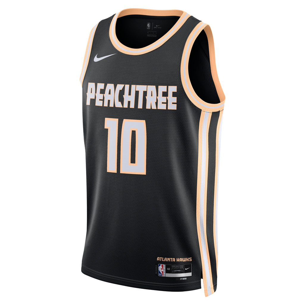 Atlanta Hawks Nike 2025/26 City Edition Swingman Jersey - Black - Zaccharie Risacher - Unisex