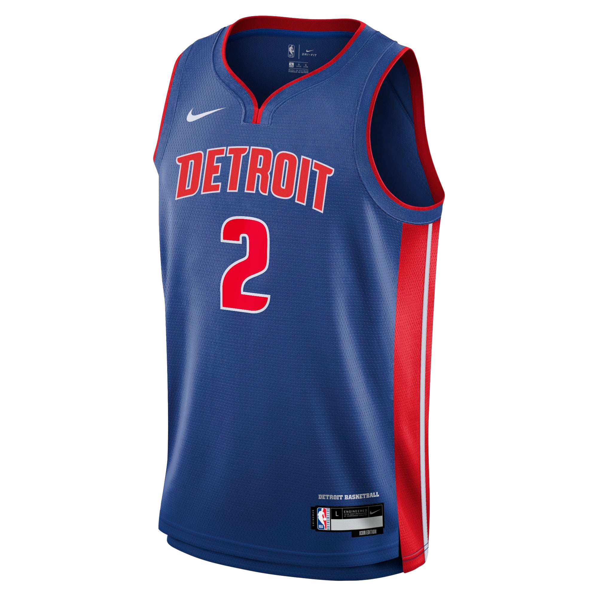 Detroit Pistons Nike Icon Swingman Jersey - Blue - Cade Cunningham - Youth