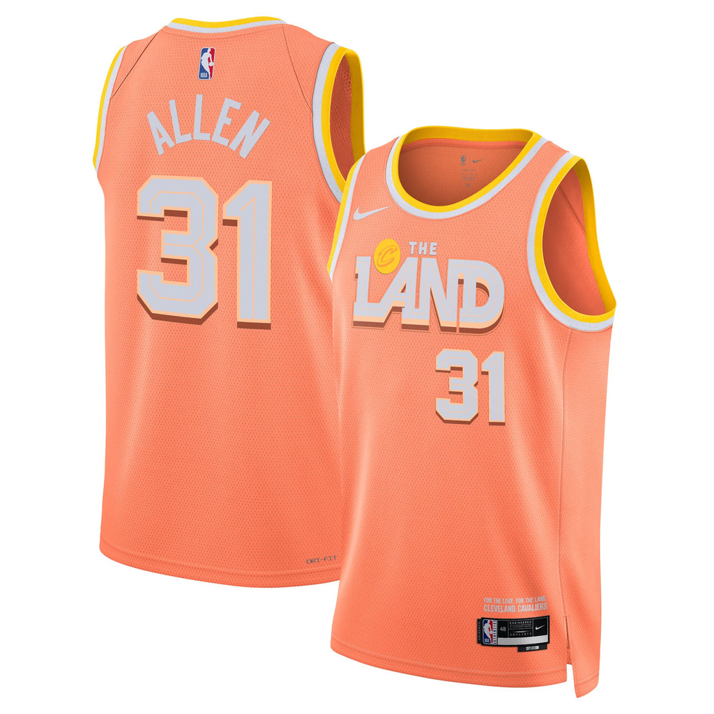 Cleveland Cavaliers Nike 2025/26 City Edition Swingman Jersey - Orange - Jarrett Allen - Unisex