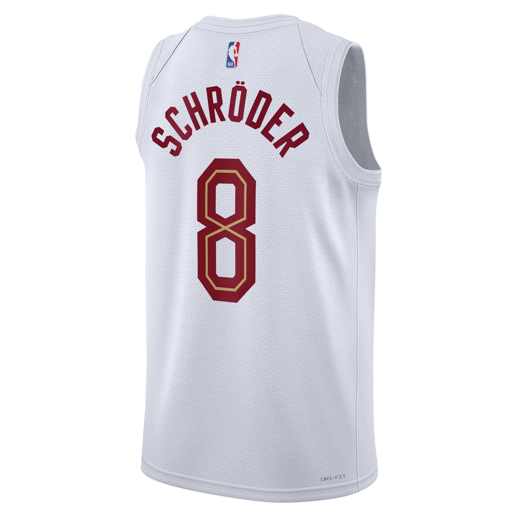 Cleveland Cavaliers Nike Association Edition Swingman Jersey - White - Dennis Schröder - Unisex
