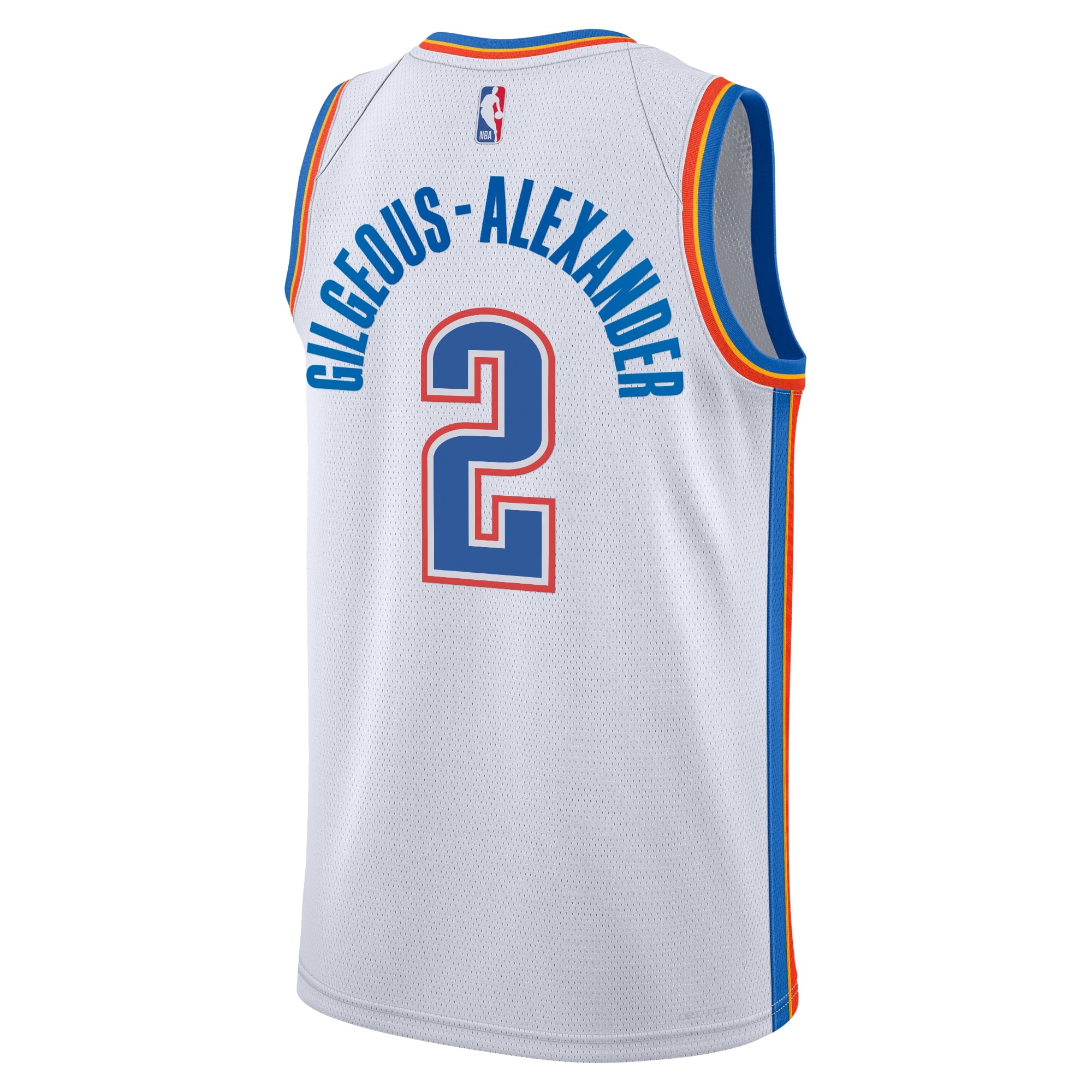Oklahoma City Thunder Nike Association Edition Swingman Jersey - White - Shai Gilgeous-Alexander - Youth