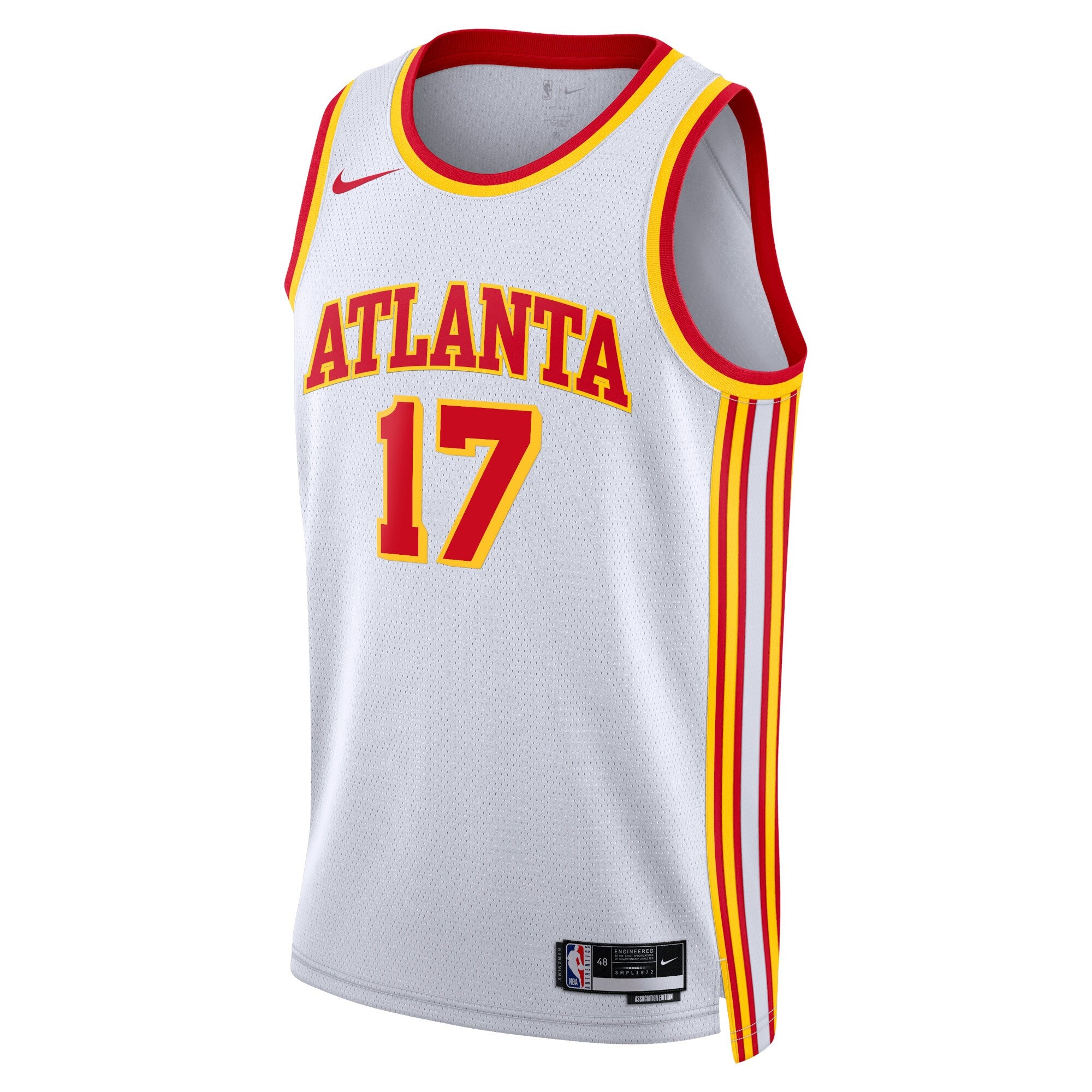 Atlanta Hawks Nike Association Edition Swingman Jersey - White - Onyeka Okongwu - Unisex