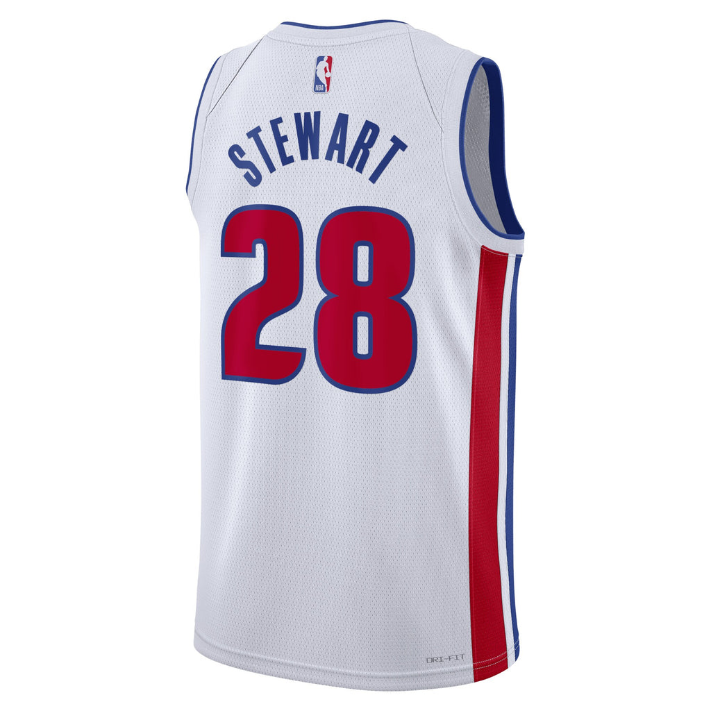 Detroit Pistons Nike Association Edition Swingman Jersey - White - Isaiah Stewart - Unisex