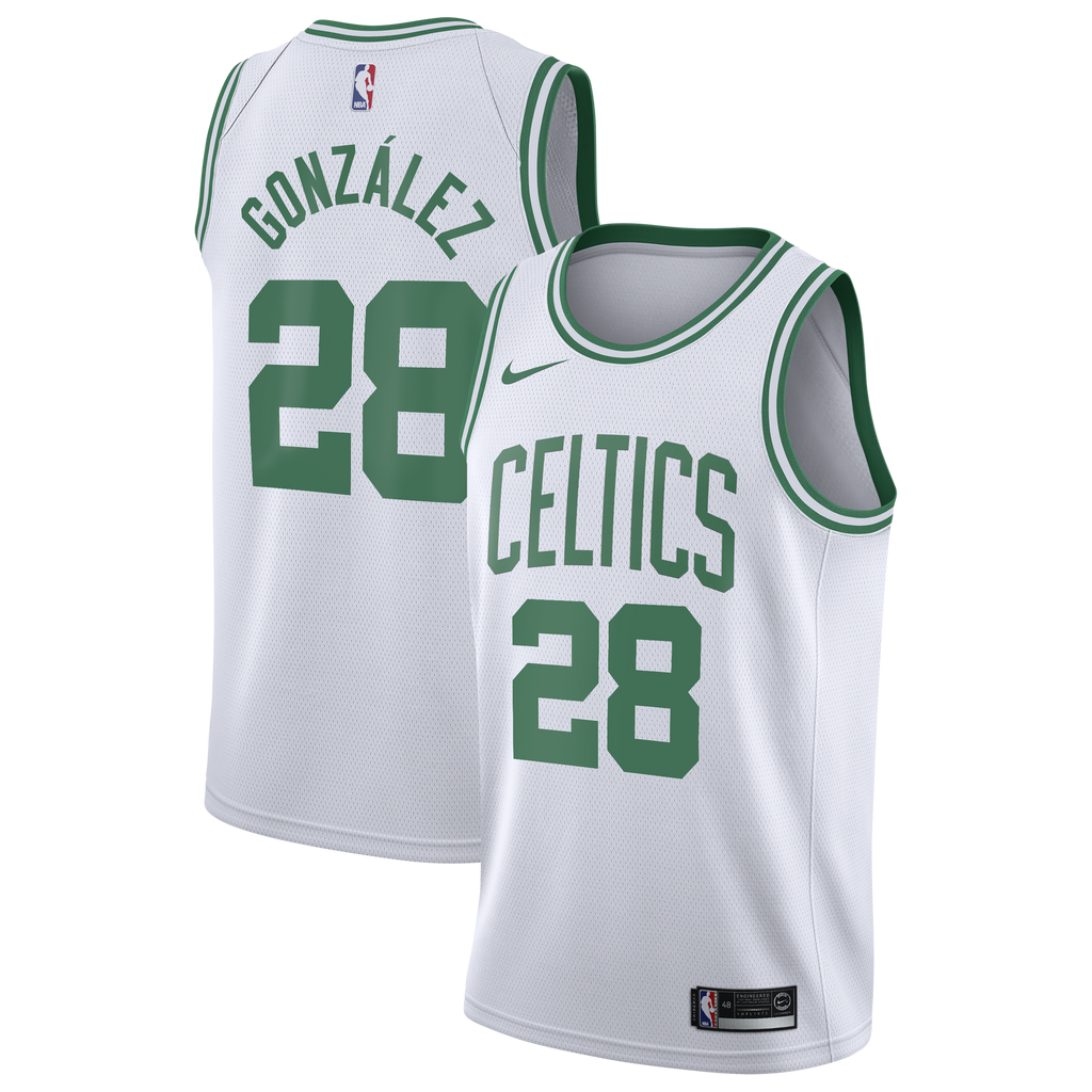 Boston Celtics Nike Association Edition Swingman Jersey - White - Hugo González - Youth