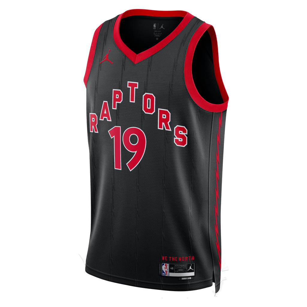 Toronto Raptors Jordan Brand Statement Edition Swingman Jersey - Black - Jakob Poeltl - Unisex