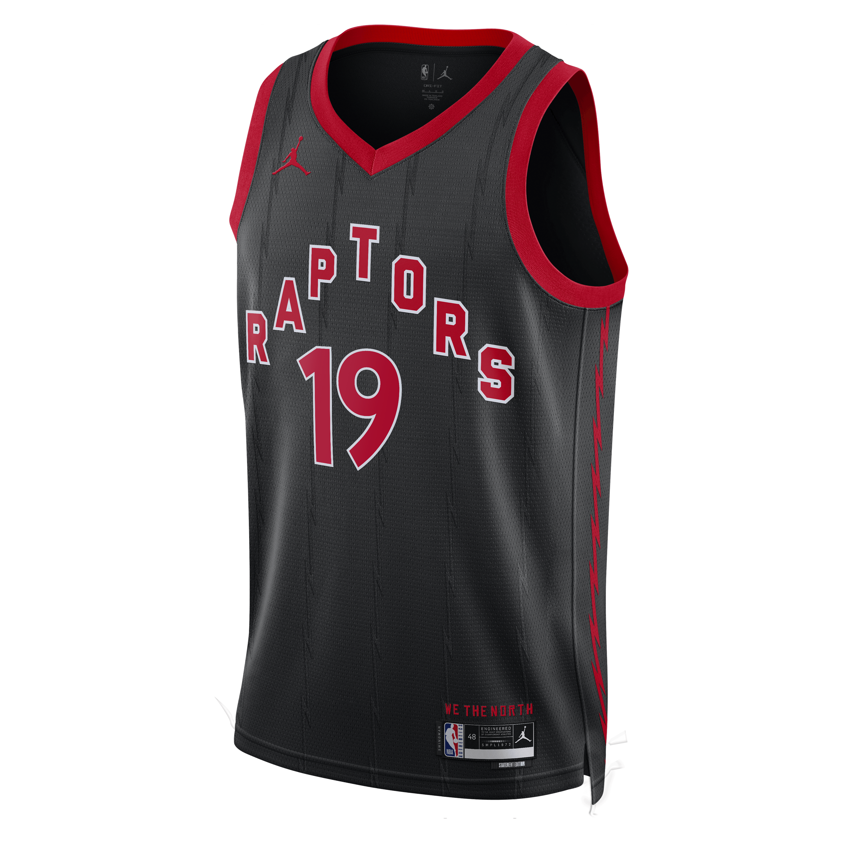 Toronto Raptors Jordan Brand Statement Edition Swingman Jersey - Black - Jakob Poeltl - Unisex