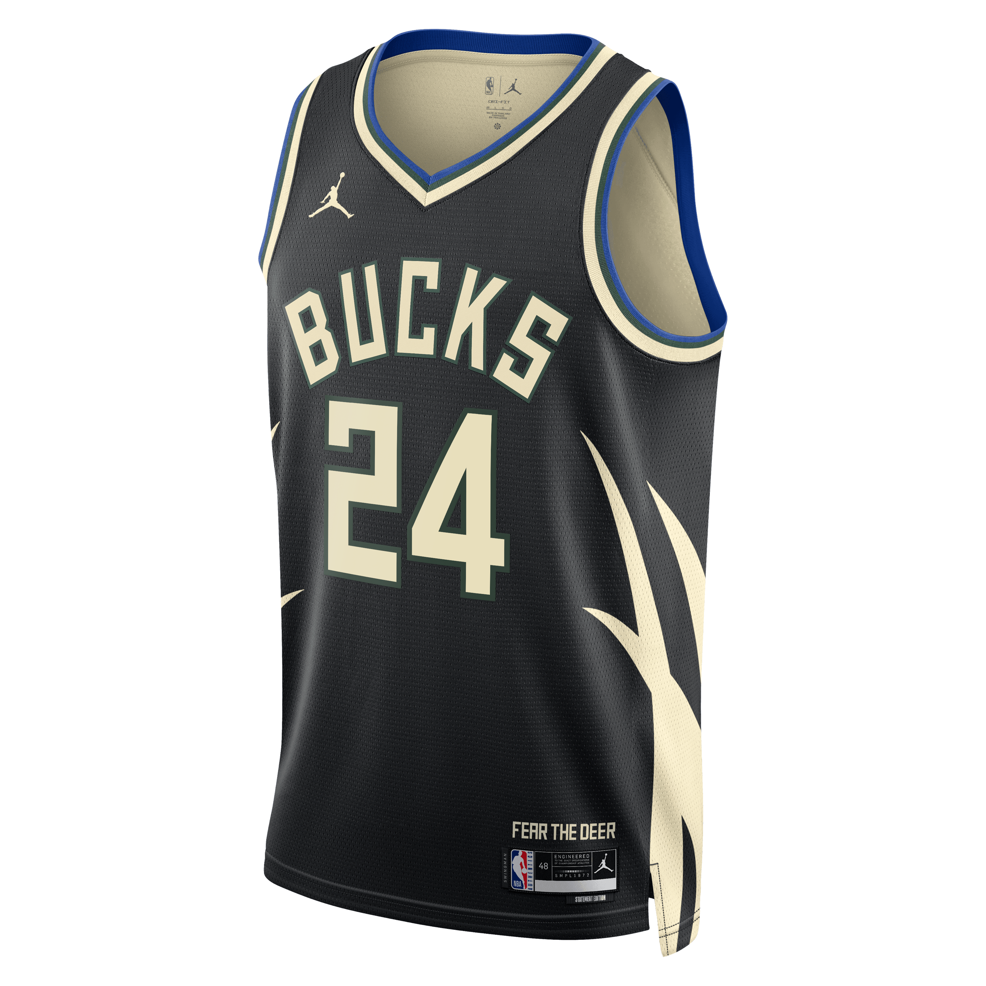 Milwaukee Bucks Jordan Brand Statement Edition Swingman Jersey - Hunter Green - Jaime Jaquez Jr. - Unisex
