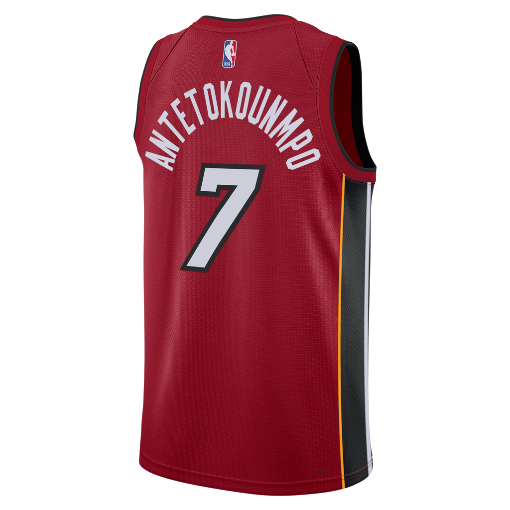 Miami Heat Jordan Brand Statement Edition Swingman Jersey - Red - Giannis Antetokounmpo - Unisex