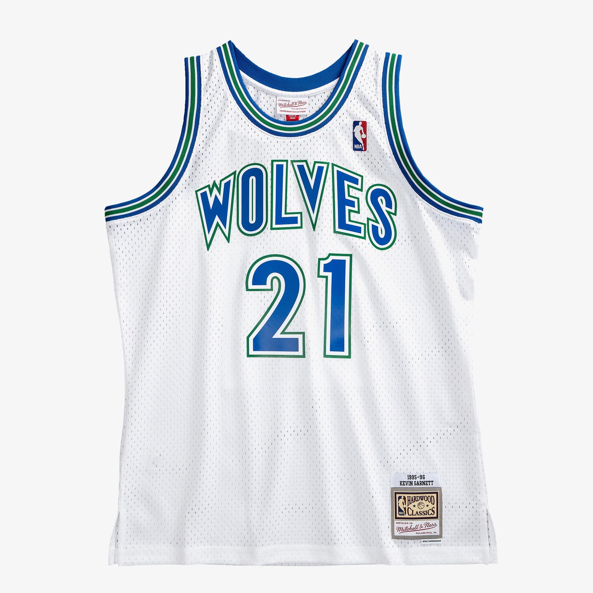 Minnesota Timberwolves Mitchell & Ness Kevin Garnett 1995 Swingman Authentic Jersey - White