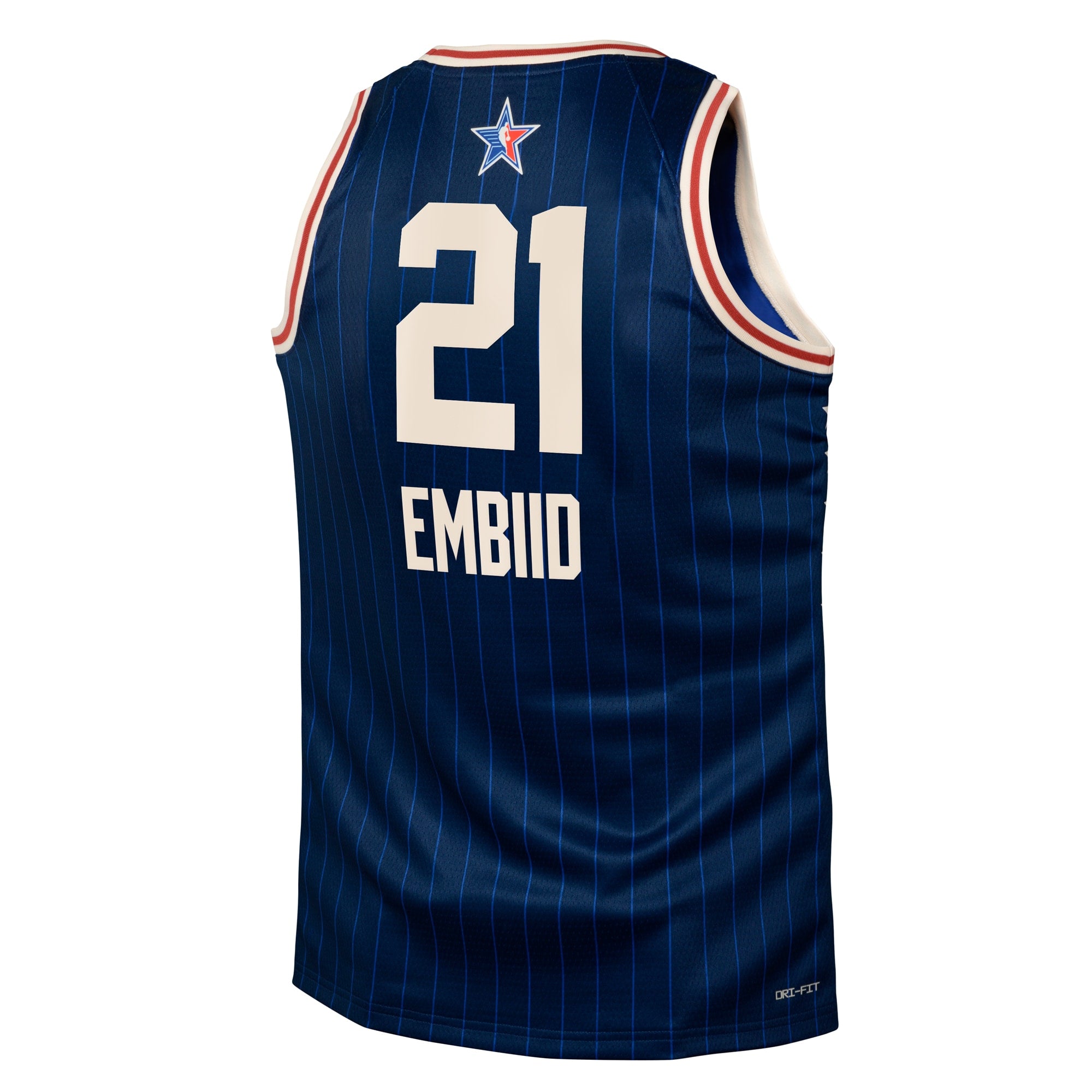 Eastern Conference Jordan Brand All-Star 2024 Swingman Jersey - Navy - Joel Embiid - Youth