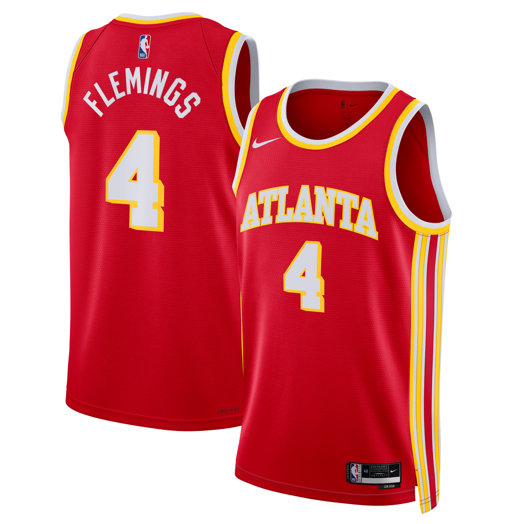 Atlanta Hawks Nike Icon Swingman Jersey - Red - Kingston Flemings - Unisex