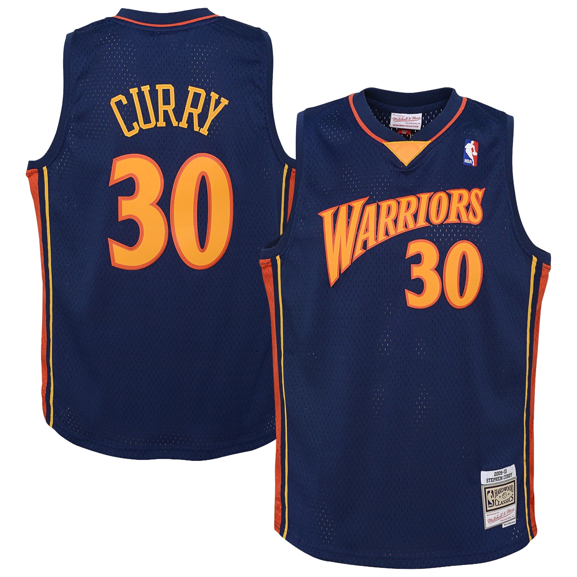 Golden State Warriors Mitchell & Ness Swingman Road 2009 Jersey - Stephen Curry - Youth