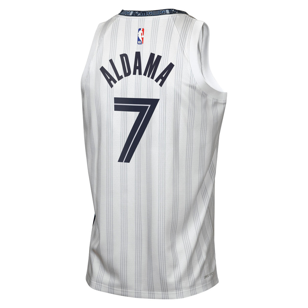 Memphis Grizzlies Nike 2025/26 City Edition Swingman Jersey - Gray - Santi Aldama - Youth