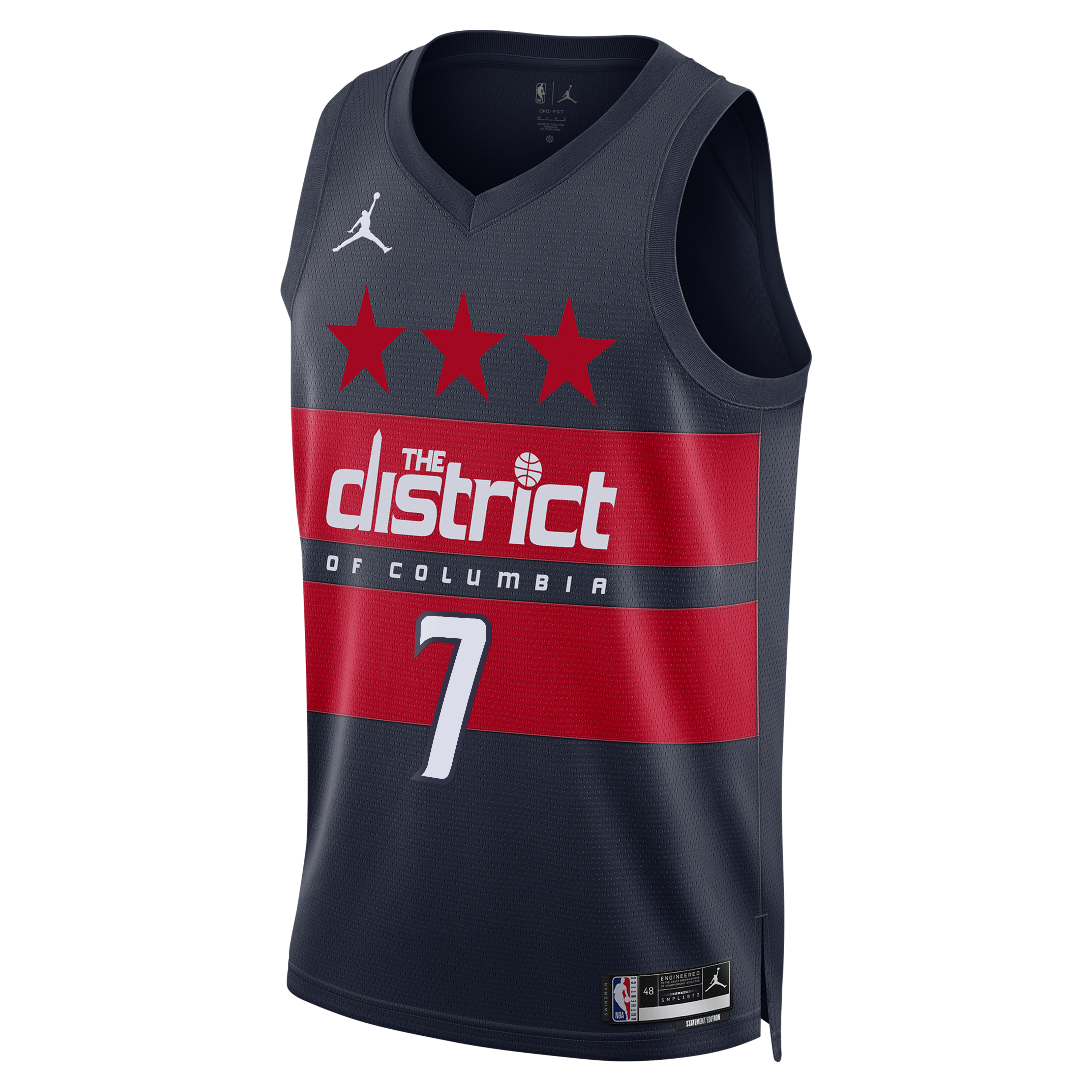 Washington Wizards Jordan Brand Statement Edition Swingman Jersey - Navy - Bub Carrington - Mens