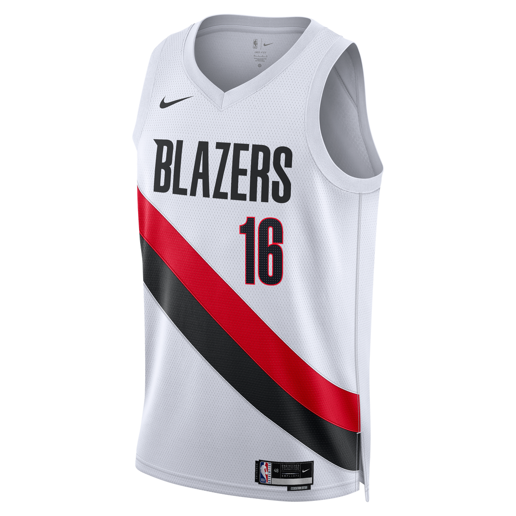 Portland Trail Blazers Nike Replica Association Edition Swingman Jersey - White - Yang Hansen - Unisex