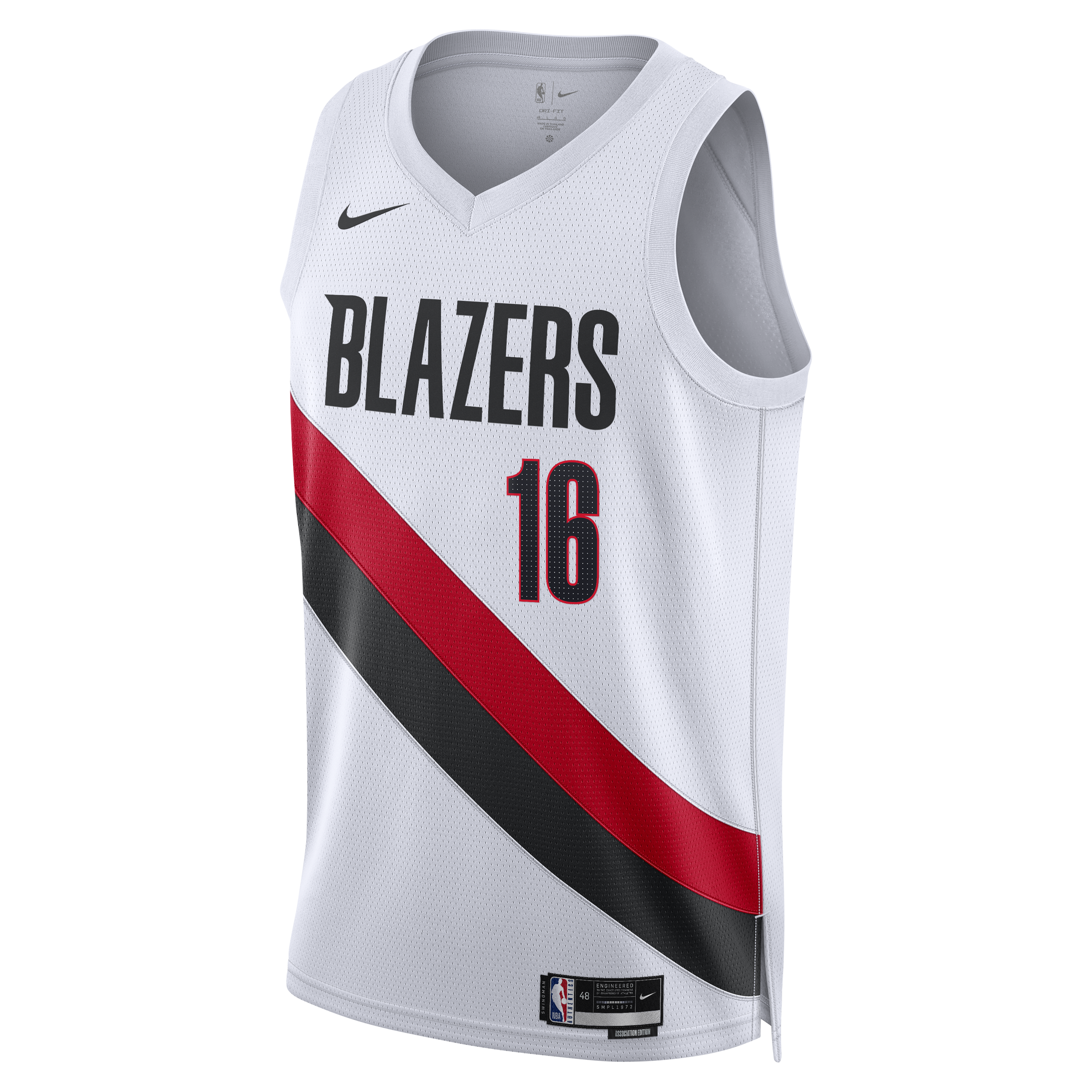 Portland Trail Blazers Nike Replica Association Edition Swingman Jersey - White - Yang Hansen - Unisex