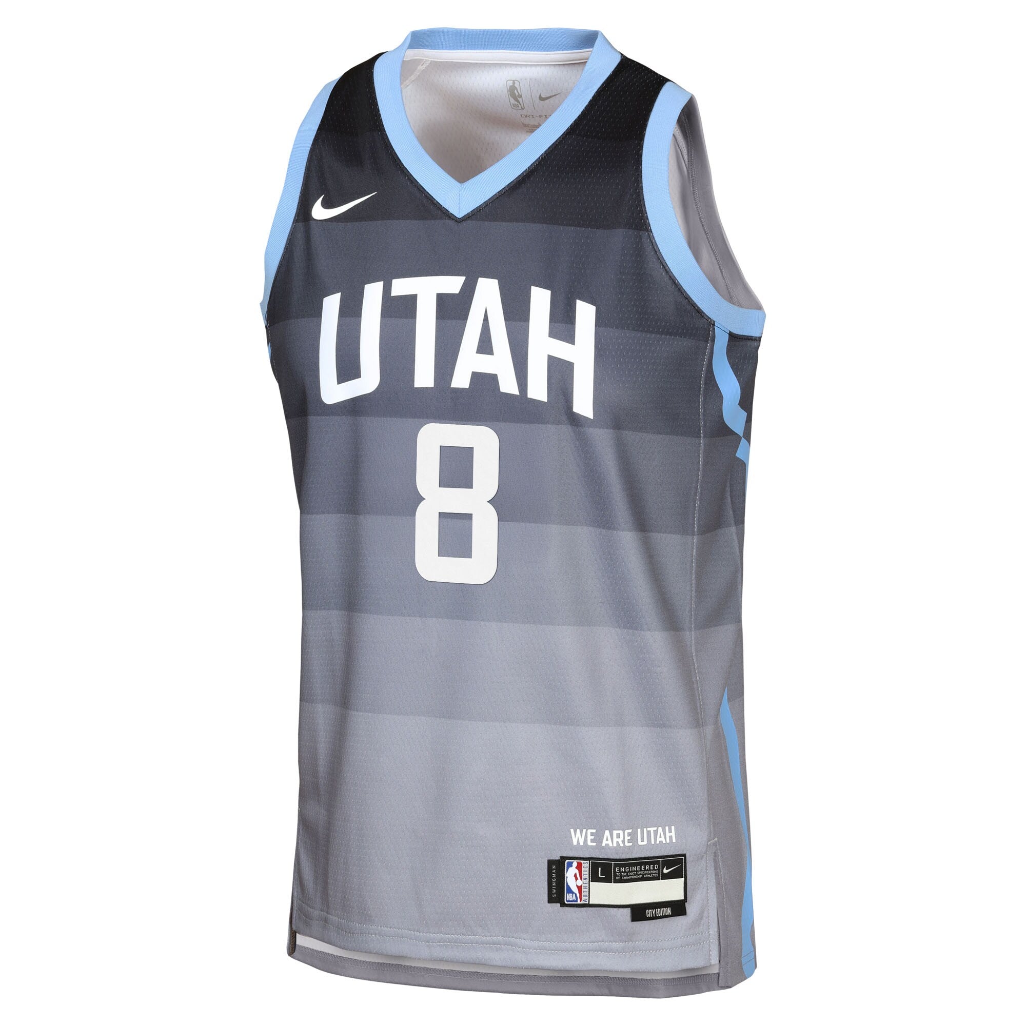 Utah Jazz Nike 2025/26 City Edition Swingman Jersey - Gray - Isaiah Collier - Youth