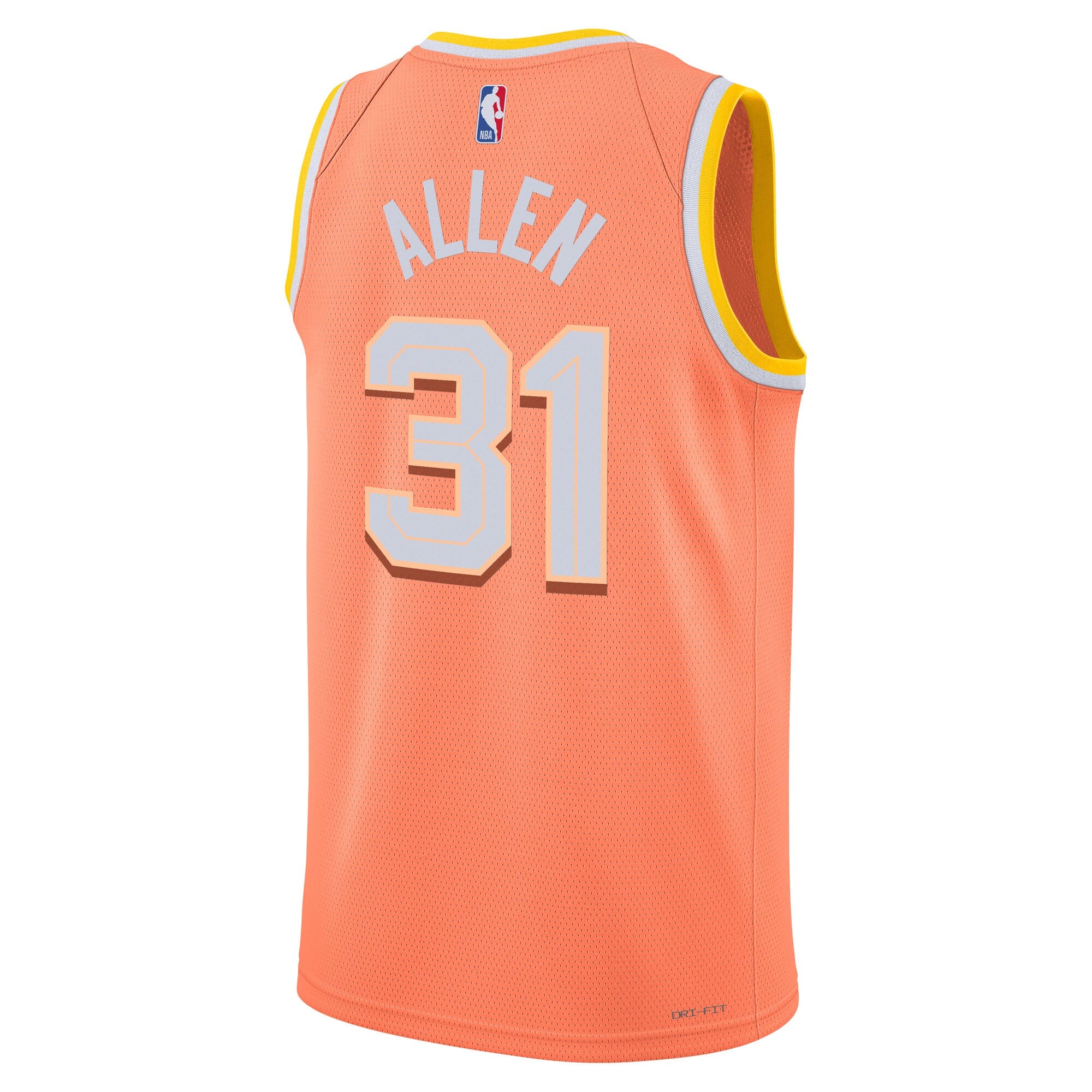 Cleveland Cavaliers Nike 2025/26 City Edition Swingman Jersey - Orange - Jarrett Allen - Unisex