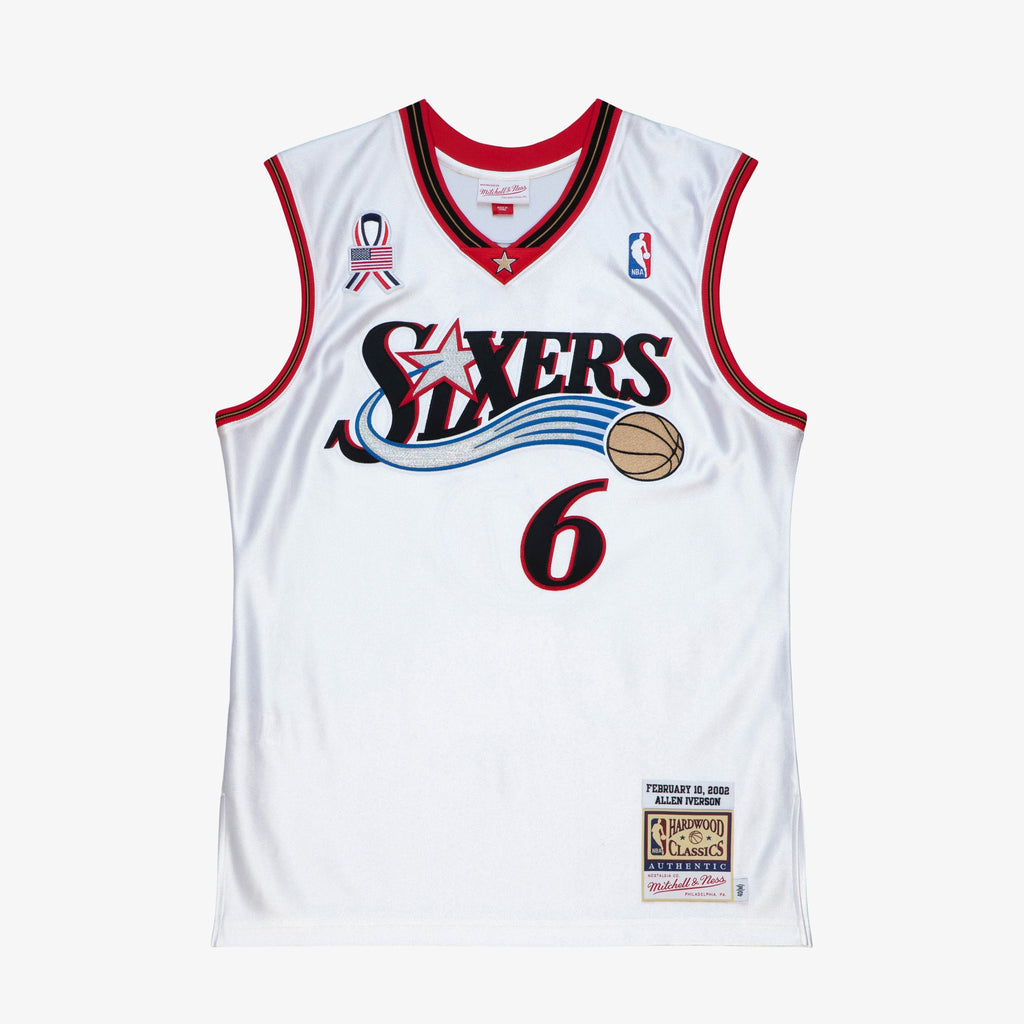 Philadelphia 76ers Mitchell & Ness Allen Iverson 2002 All-Star East Authentic Jersey - White
