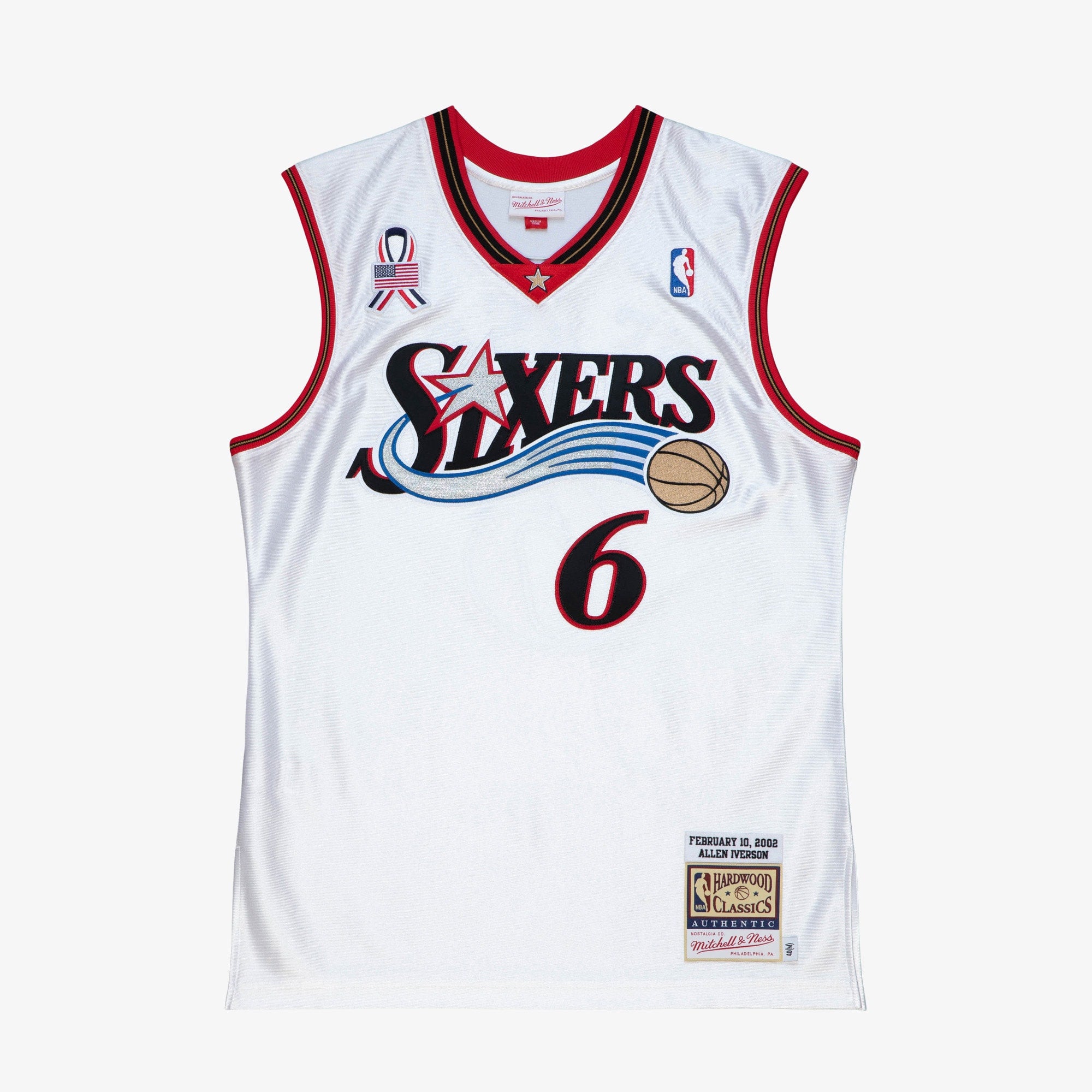 Philadelphia 76ers Mitchell & Ness Allen Iverson 2002 All-Star East Authentic Jersey - White