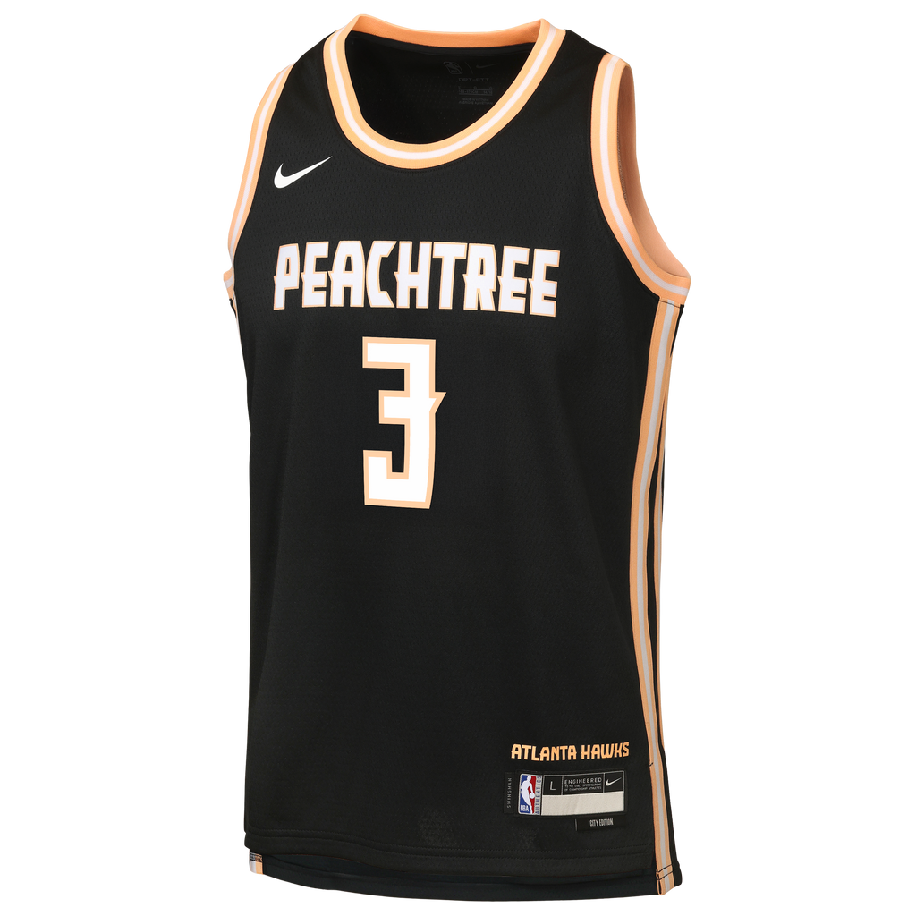 Nike Atlanta Hawks 2025/26 Nike City Edition Swingman Jersey - Black - CJ McCollum - Youth