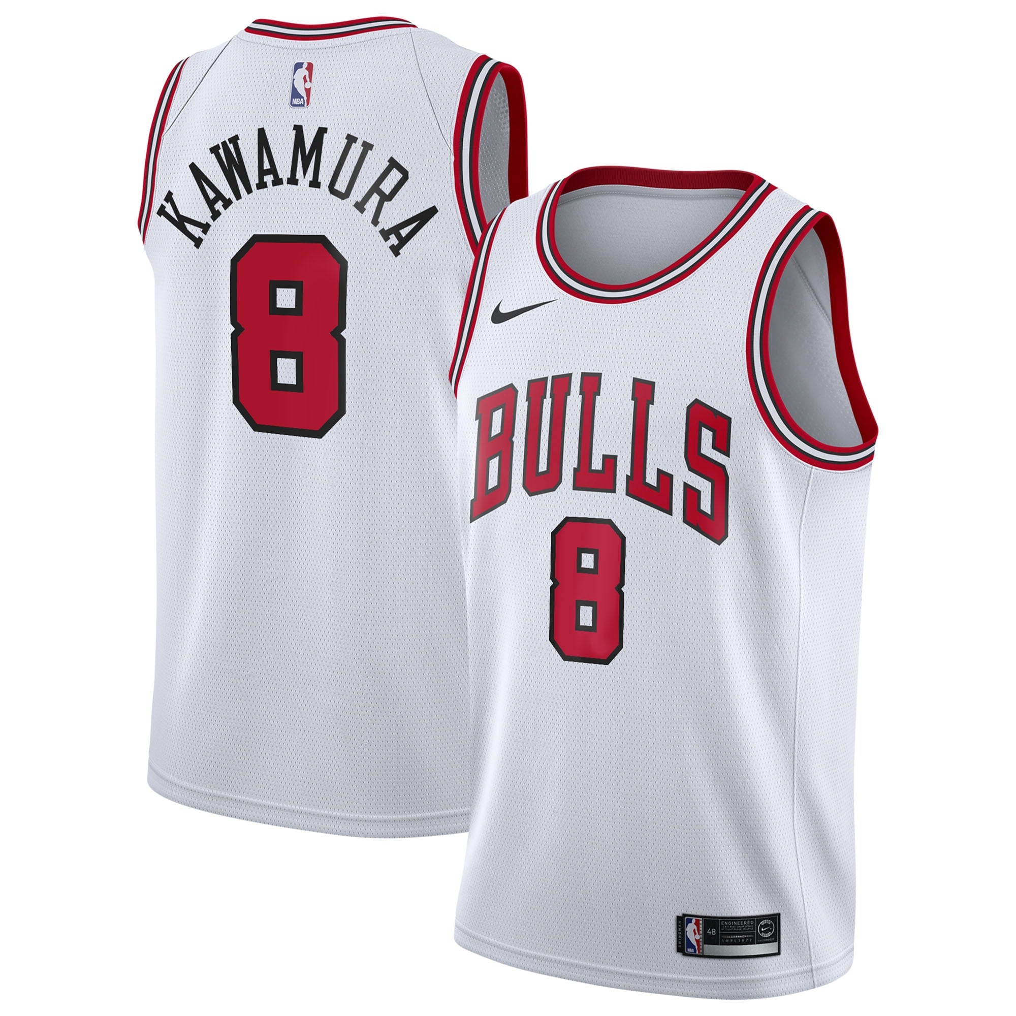Chicago Bulls Nike Association Edition Swingman Jersey - White - Yuki Kawamura - Youth