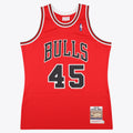 Chicago Bulls Michael Jordan 1994-95 Road 45 Authentic Jersey By Mitchell & Ness - Red - Mens