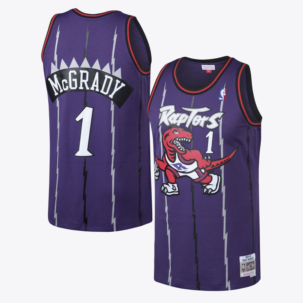 Toronto Raptors Tracy McGrady Hardwood Classics Road Swingman Jersey by Mitchell & Ness- Mens